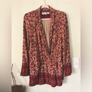 Free People Floral Cardigan cloth blazer